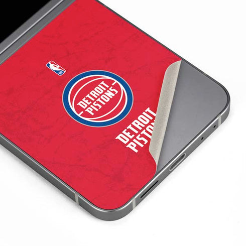 NBA Detroit Pistons Distressed Galaxy Z Flip6 Skin